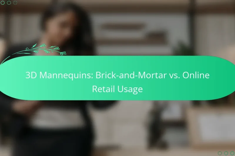 3D Mannequins: Brick-and-Mortar vs. Online Retail Usage