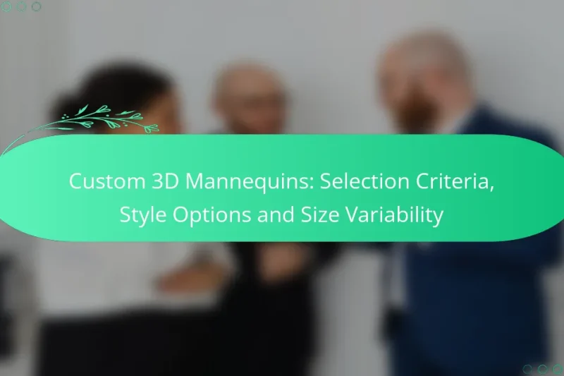 Custom 3D Mannequins: Selection Criteria, Style Options and Size Variability