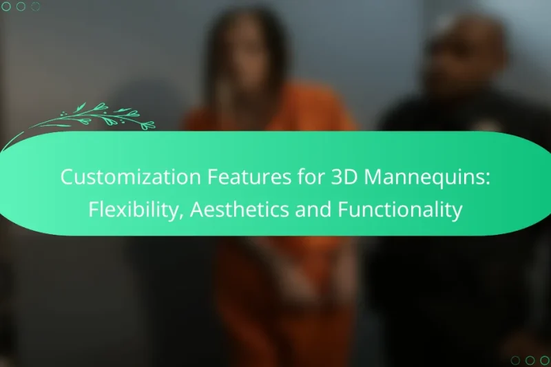 Customization Features for 3D Mannequins: Flexibility, Aesthetics and Functionality