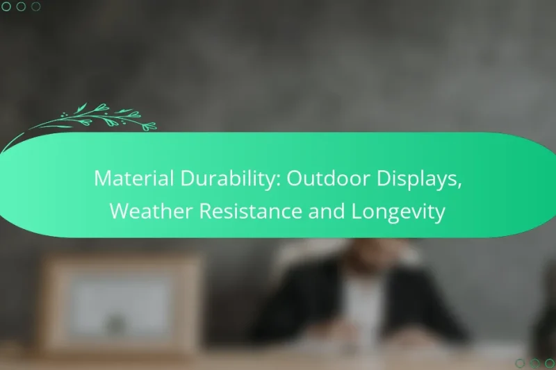 Material Durability: Outdoor Displays, Weather Resistance and Longevity