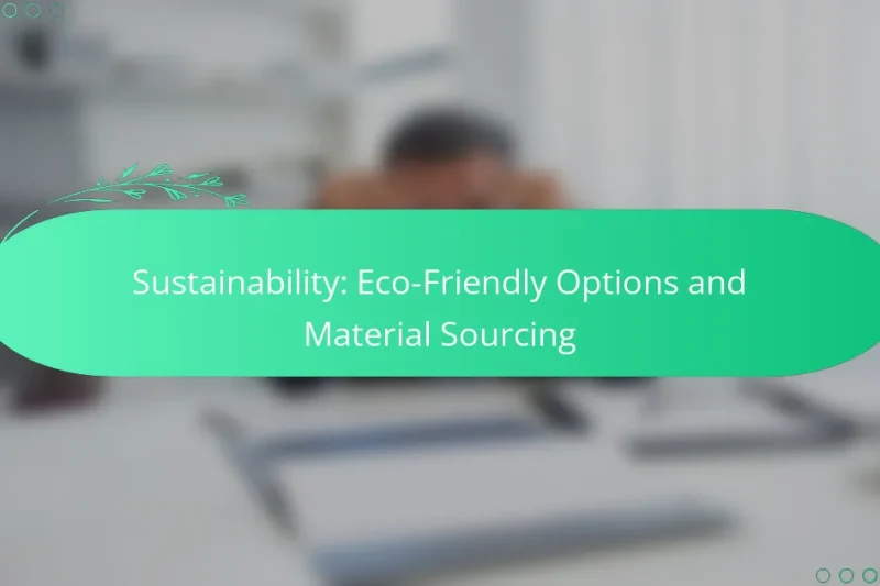 Sustainability: Eco-Friendly Options and Material Sourcing
