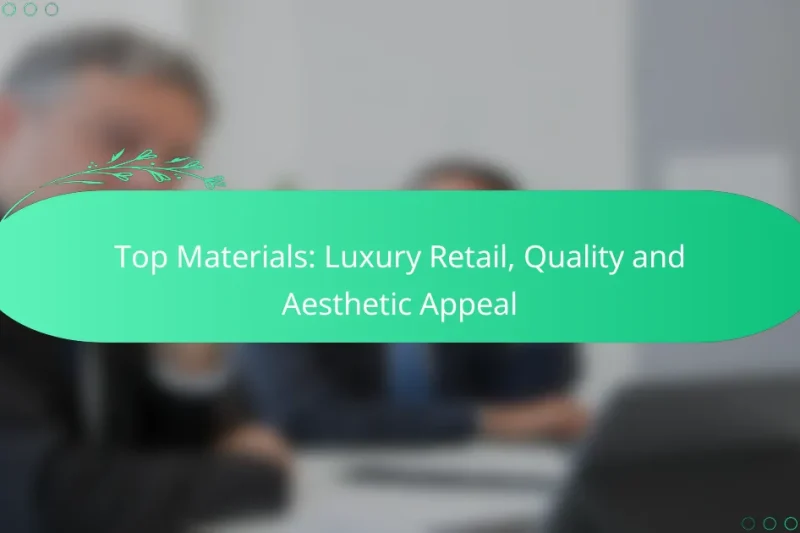 Top Materials: Luxury Retail, Quality and Aesthetic Appeal