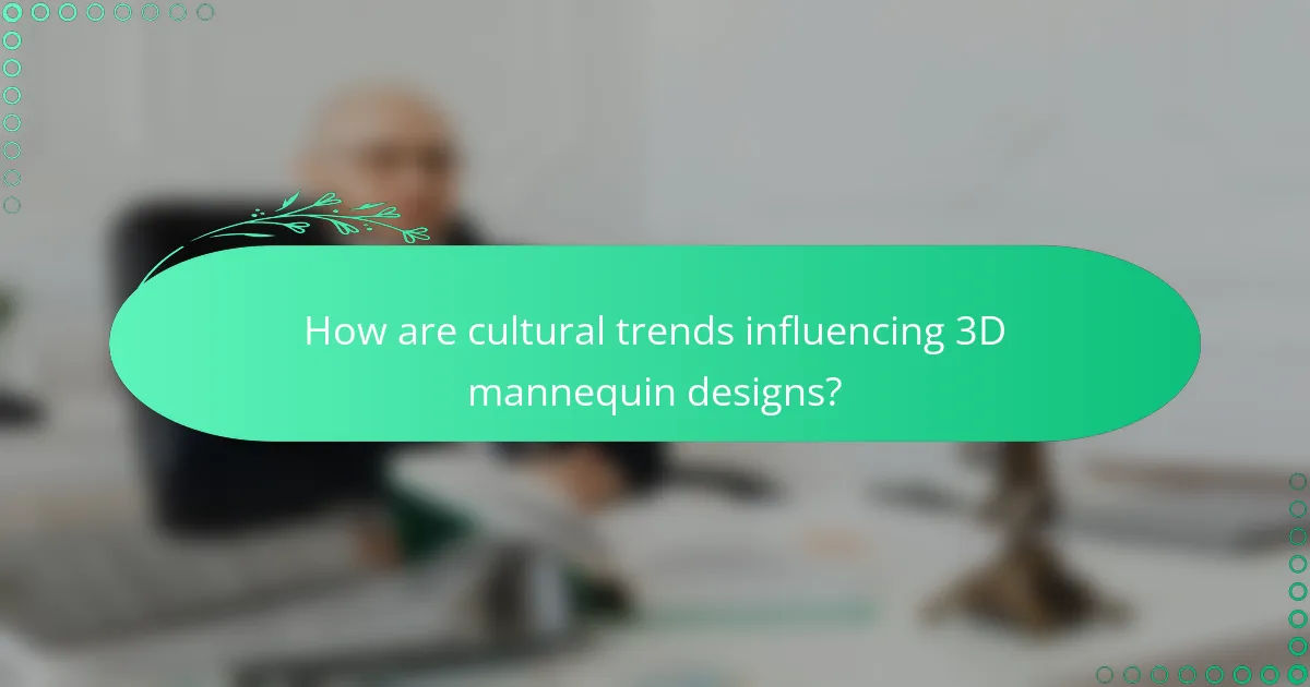 How are cultural trends influencing 3D mannequin designs?