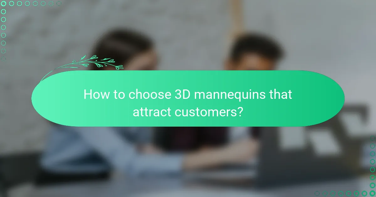 How to choose 3D mannequins that attract customers?