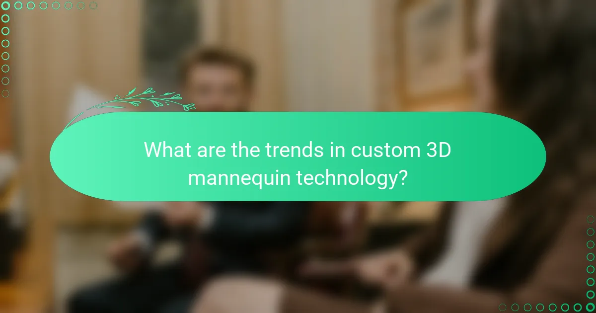 What are the trends in custom 3D mannequin technology?